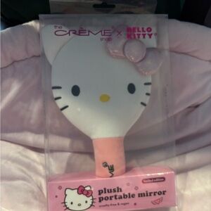 Hello Kitty Plush Portable Mirror - Pink